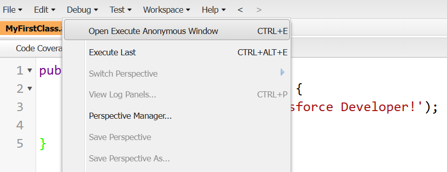 Getting Started with Writing Code in Salesforce Developer Console